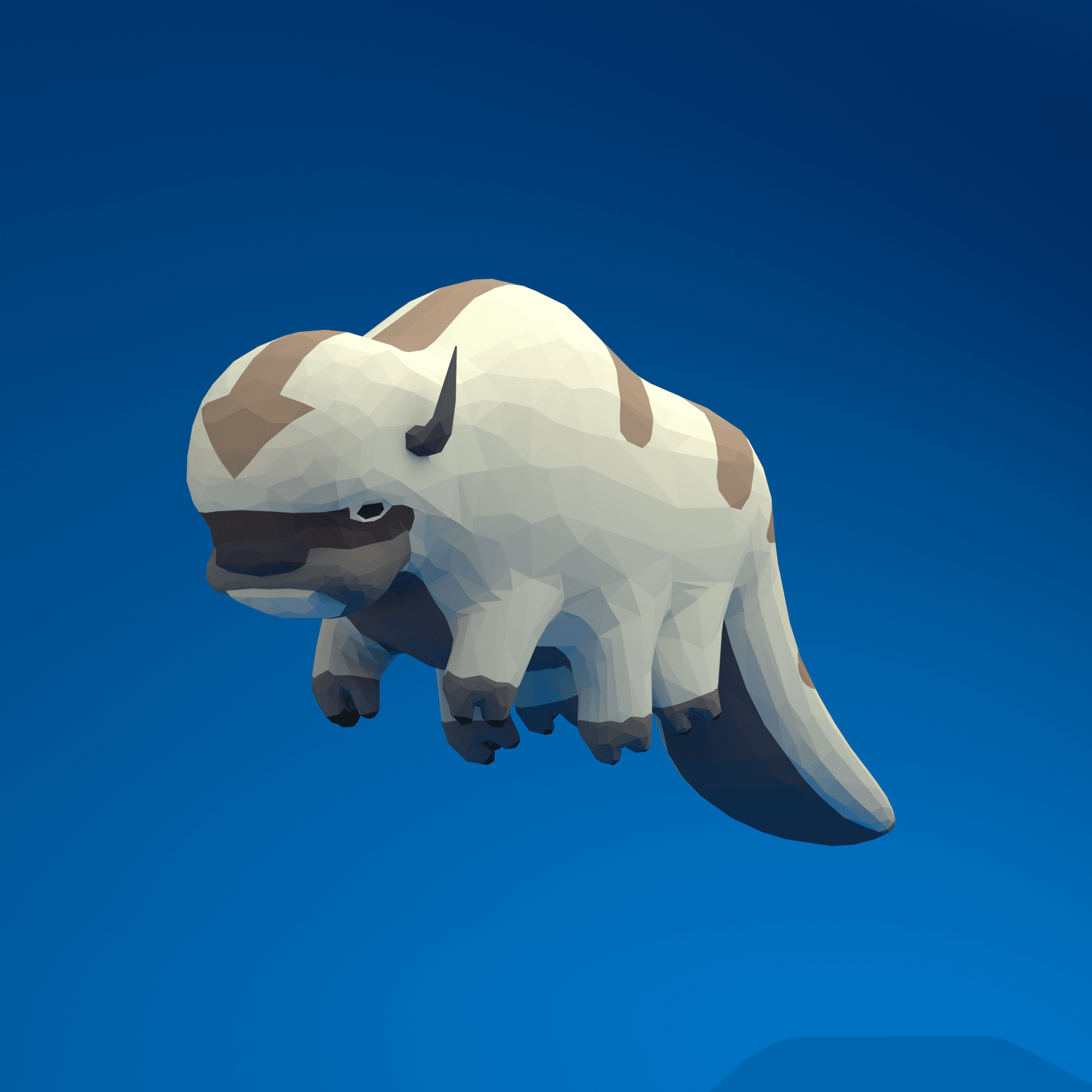 Low poly rendering of Appa from Avatar: The Last Airbender