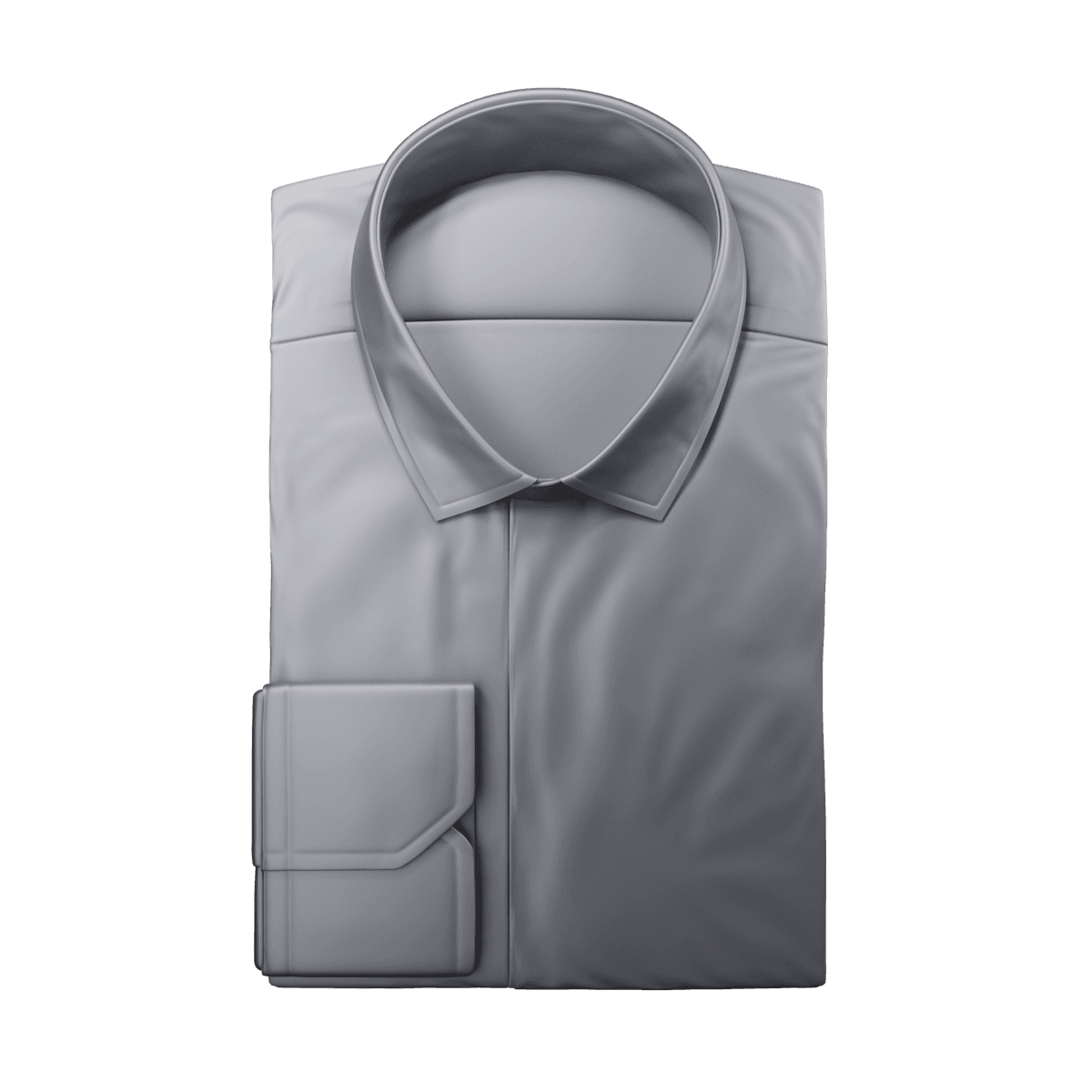 A mat-cap rendering of a dress shirt after imperfections had been sculpted into the model